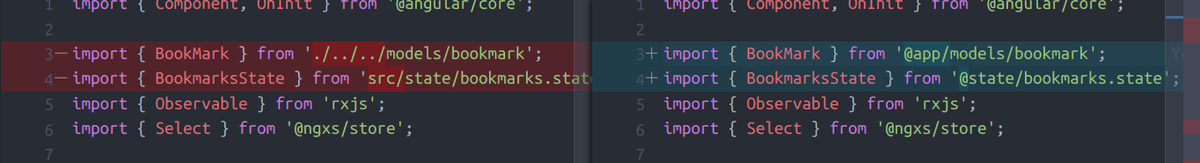 Differences between code